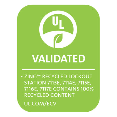 ZING 7117E RecycLockout Lockout Tagout Station, Plug Lockout - Empty